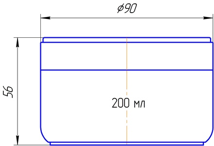 Ёмкость под крем б/л б/т А200 Prof 200мл. цвет белый